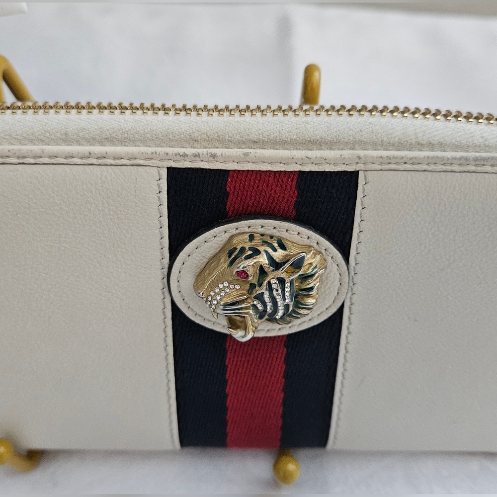 Gucci White Sherry Line Zippy Rajah Long Wallet 🌟FULL INCLUSION🌟 - Picture 2 of 14